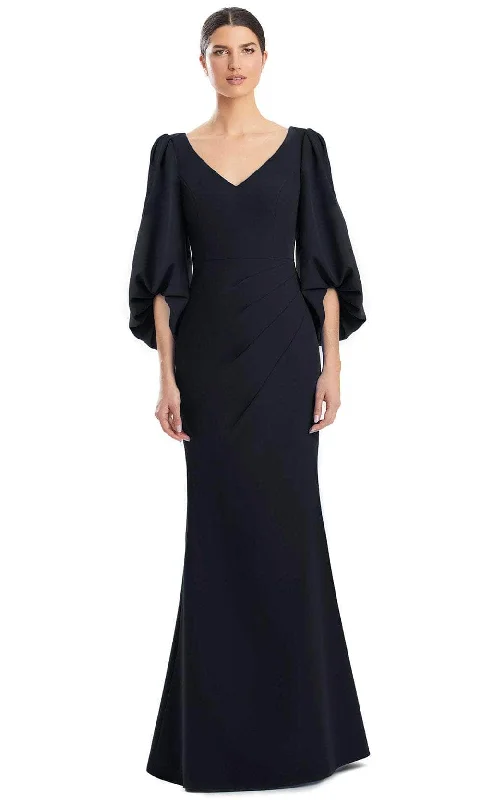 women's smart casual dressesAlexander by Daymor 1974S24 - Quarter Sleeve Stone Accented Gown