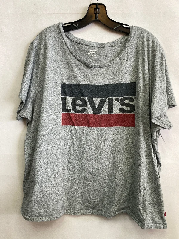 women's T-shirts with geometric patternsTop Short Sleeve By Levis  Size: 3x