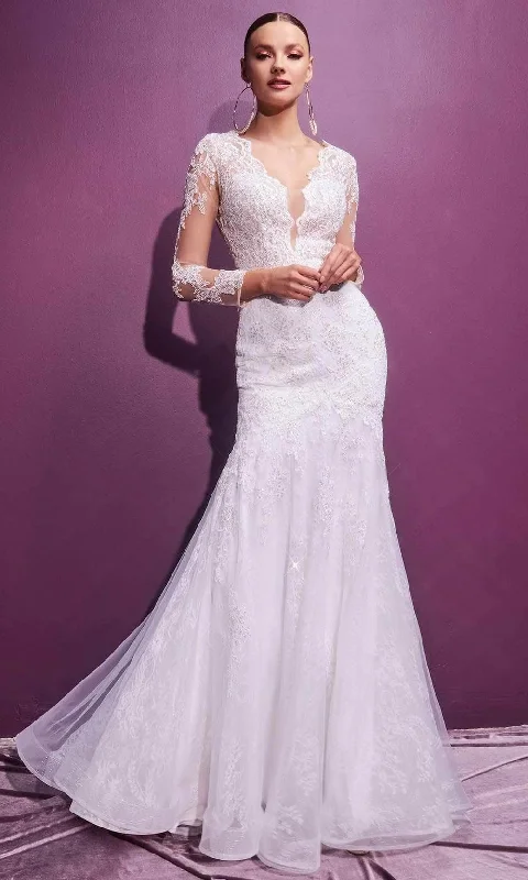 women's floral dressesLadivine CD951W - Lace Mermaid Bridal Gown