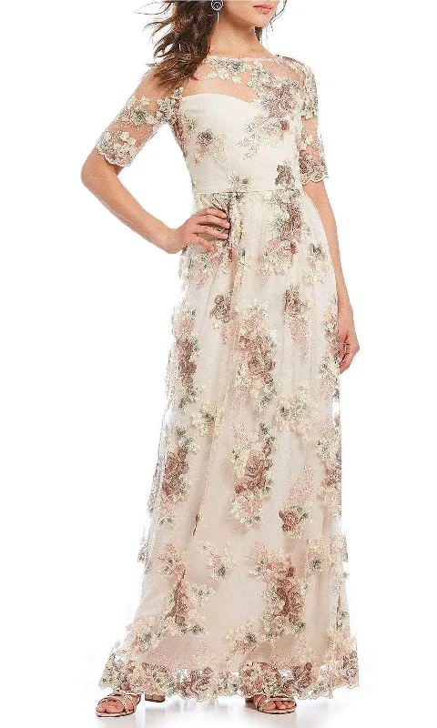 women's work dressesAdrianna Papell AP1E203576 - Embroidered Gown