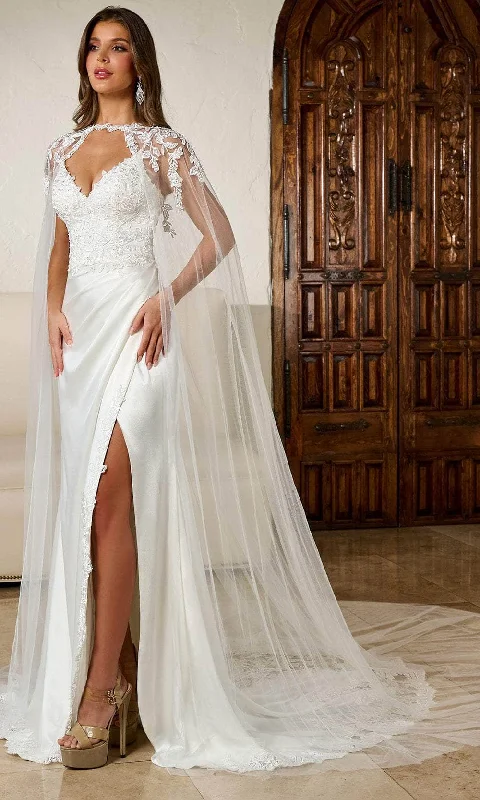 women's lace-up dressesRachel Allan RB3186 - Sleeveless Embroidered Bridal Gown