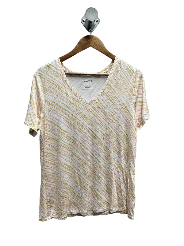 women's T-shirts with body-hugging designsTop Short Sleeve By Apt 9  Size: L