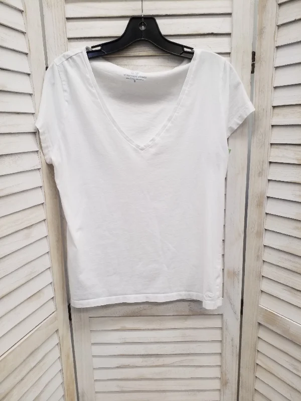 women's T-shirts with sheer sleevesTop Short Sleeve By Vineyard Vines  Size: S