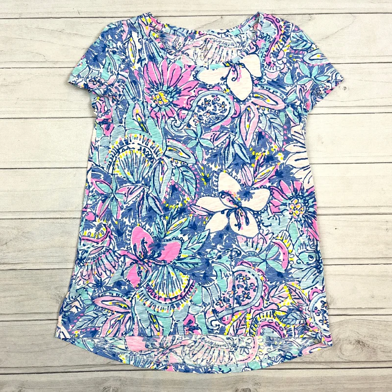 women's T-shirts with faded effectsTop Short Sleeve Designer By Lilly Pulitzer  Size: Xs