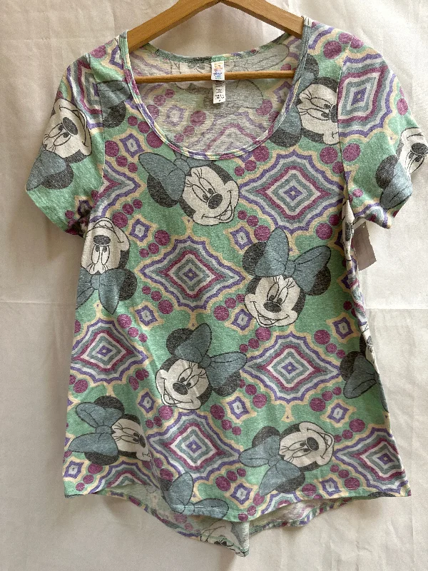 women's T-shirts with fitted designsTop Short Sleeve By Lularoe  Size: M