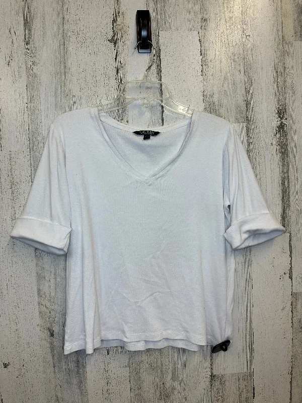 women's T-shirts with maximalist designsTop Short Sleeve Basic By Lauren By Ralph Lauren  Size: L