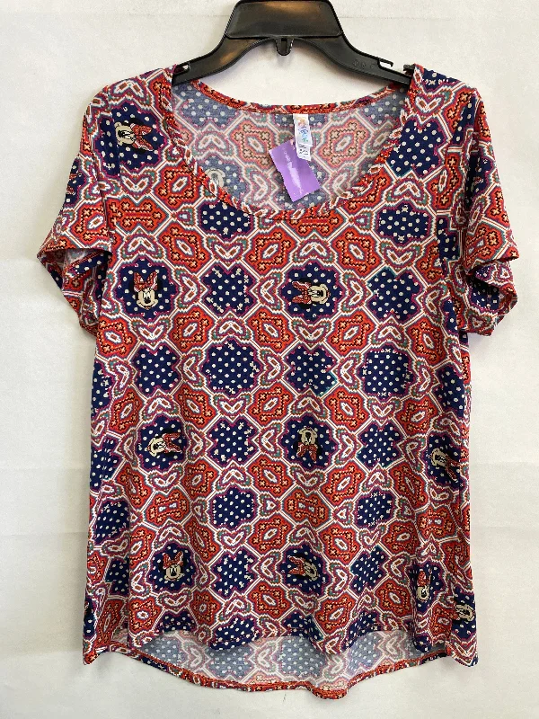 women's T-shirts with artistic printsTop Short Sleeve By Lularoe  Size: L