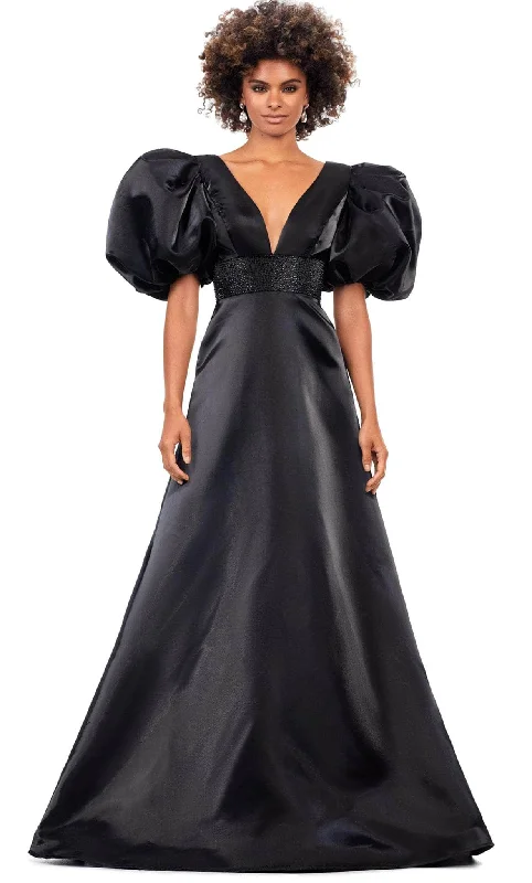 women's silk dressesAshley Lauren 11378 - Oversized Sleeves Gown