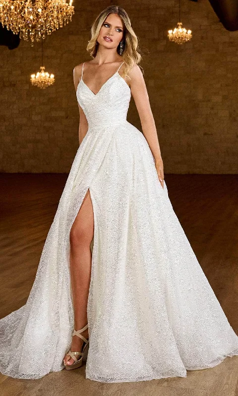 women's bespoke dressesRachel Allan Bridal RB3200 - Spaghetti Strap A-Line Bridal Gown