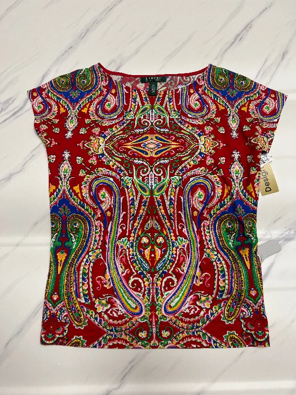 women's T-shirts with abstract patternsTop Short Sleeve By Lauren By Ralph Lauren  Size: Xs