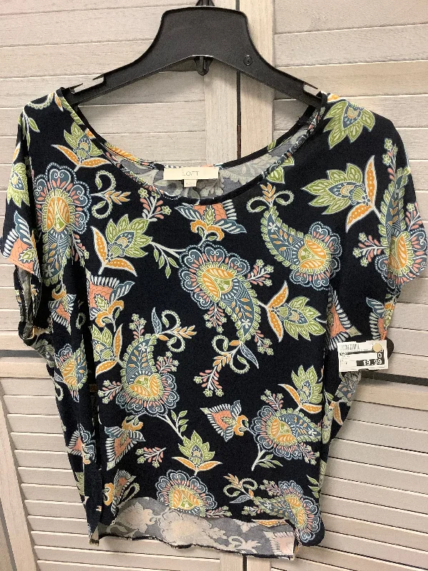 women's T-shirts with maximalist designsTop Short Sleeve By Loft  Size: M