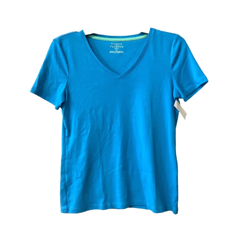 women's T-shirts made of cottonTop Short Sleeve Basic By Talbots  Size: M