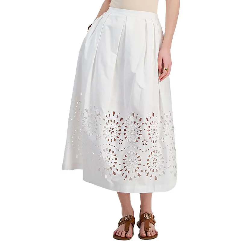 women's high-performance dressy skirtsWomens Embroidered Pleated A-Line Skirt