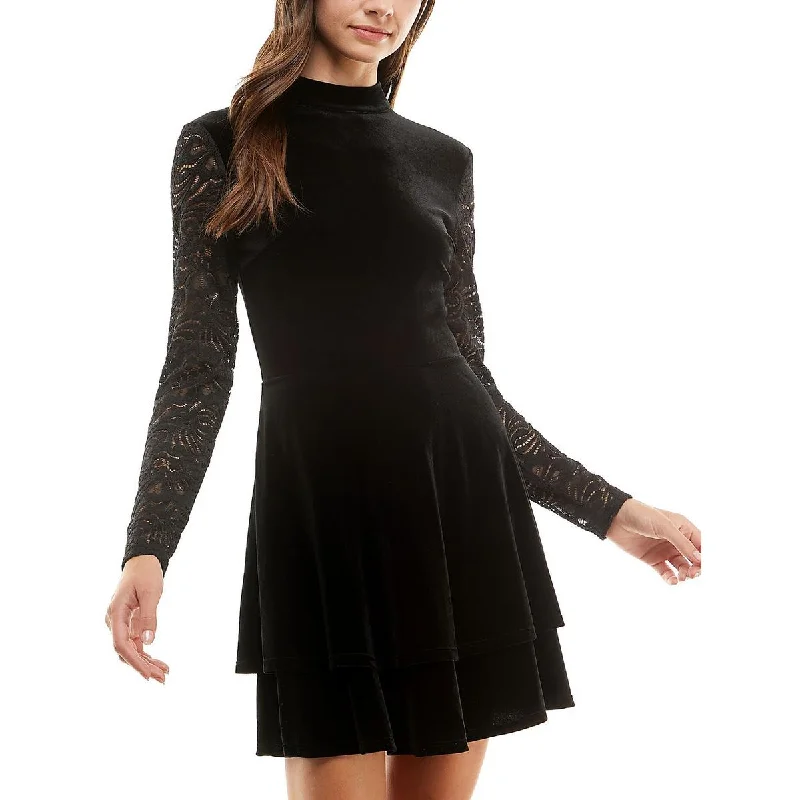 women's made-to-order dressesJuniors Womens Velvet Mini Cocktail and Party Dress