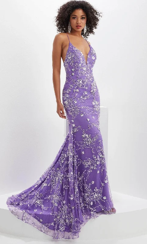 women's club dressesPanoply 14127 - Lace Up Sequin Evening Gown