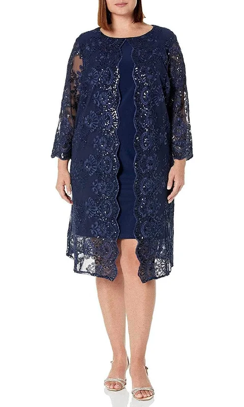 women's bespoke dressesAlex Evenings 841712226 - Embroidered Mock Jacket Dress