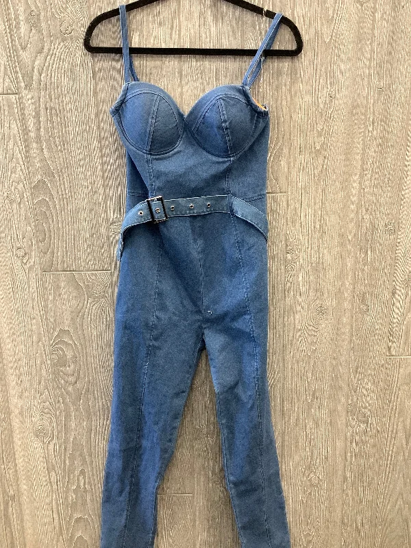 women's jumpsuits for easy dressingJumpsuit By Haute Monde In Blue Denim, Size: L