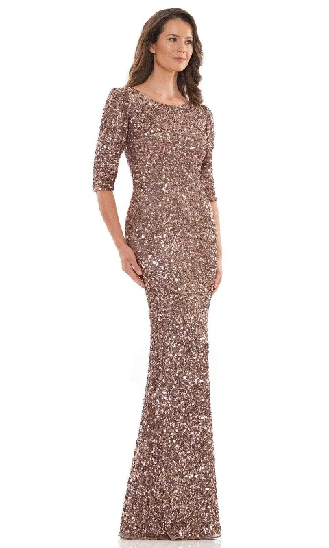 women's mini dressesMarsoni by Colors MV1198 - Scoop Back Beaded Evening Dress