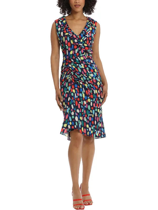 women's high-low dressesWomens Printed Sleeveless Midi Dress