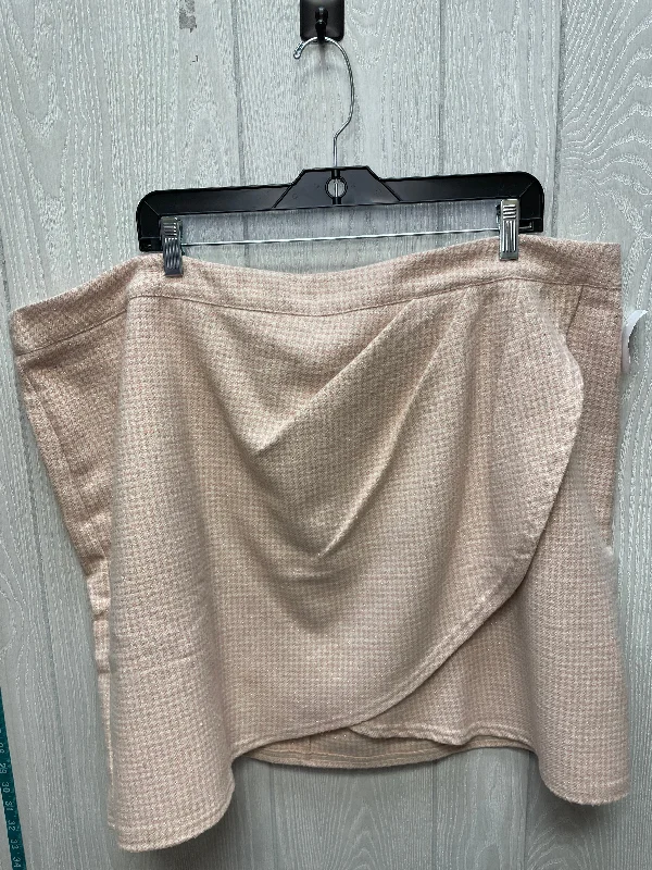 women's lightweight evening skirtsSkirt Mini & Short By A Beautiful Soul In Pink & Tan, Size: 20