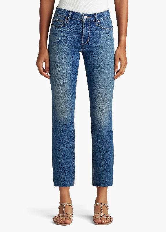 women's denim jeans for a casual FridayMID RISE STRAIGHT CROP