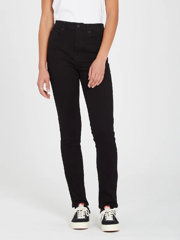 women's denim jeans with belt loopsVitabilly Jeans - VINTAGE BLACK