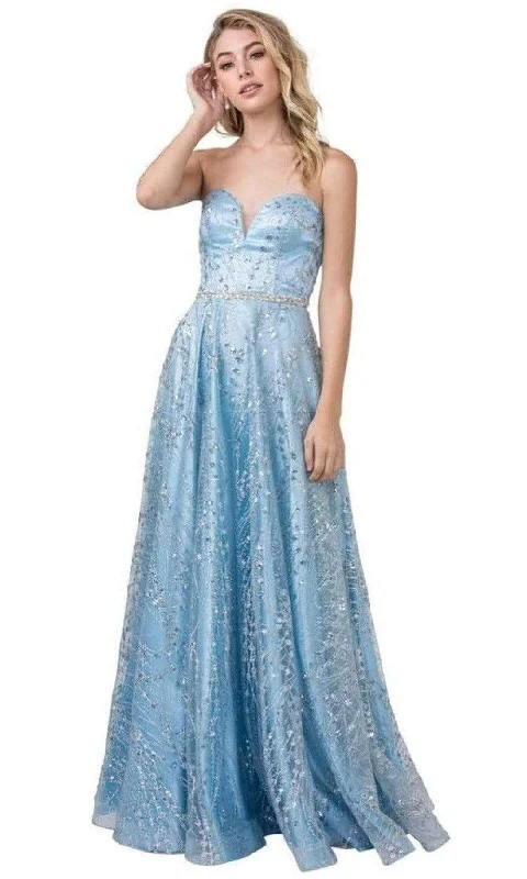 women's wrap dressesTrevi Collection - L2432 Sweetheart Beaded Evening Dress