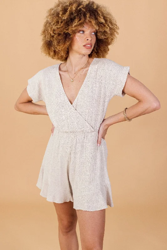 women's jumpsuits made of velvetPlaysuit Noemie Beige