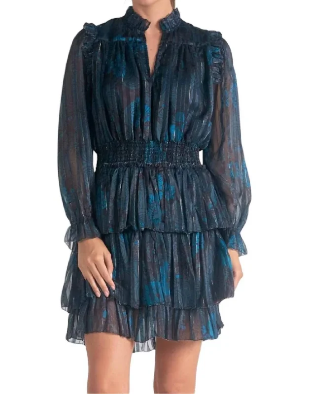 women's vintage dressesLuxenburg Mini Dress In Blue Luxenburg