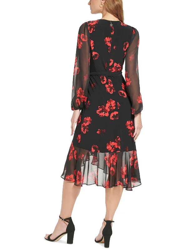 women's trendy dressesMontreaux Womens Belted Calf Midi Dress