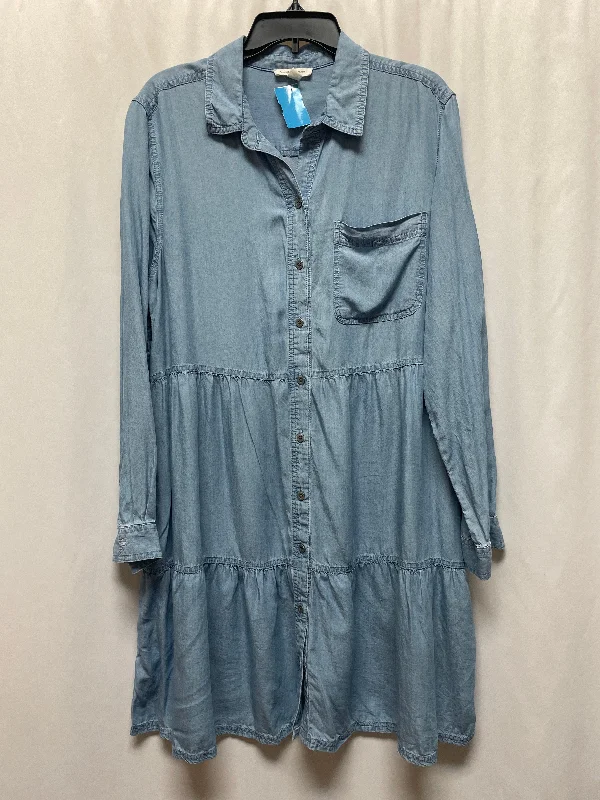 women's club dressesDress Casual Midi By Beachlunchlounge In Blue Denim, Size: Xl