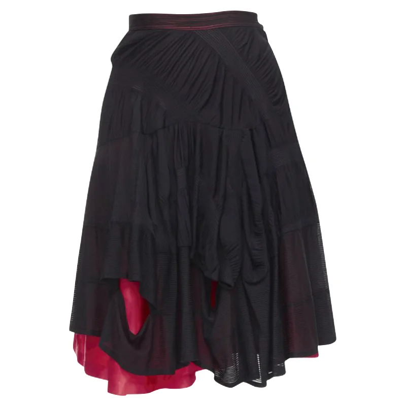 women's wool pencil skirts for winter formal eventsComme Des Garcons shir ruffle layer skirt