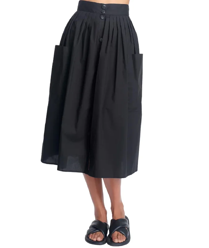 women's velvet wrap skirts for elegant eveningsCecilia Skirt In Black