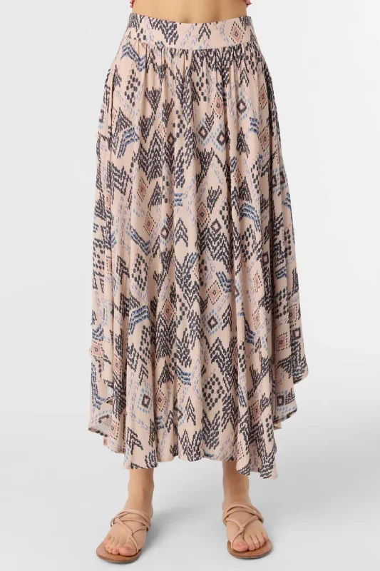 women's lace skirtsMarnie Palmer Print Midi Skirt In Cement