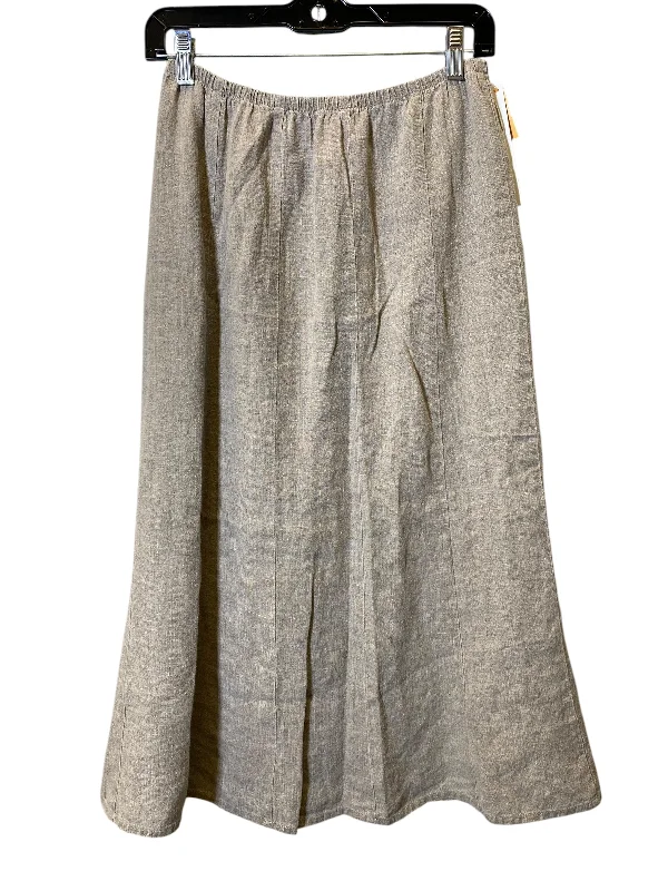 women's satin skirtsSkirt Midi By Flax In Taupe, Size: S