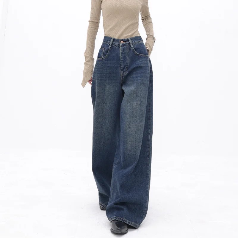 women's denim jeans for a vintage styleWomen's Loose Solid Color Slim Fit Jeans