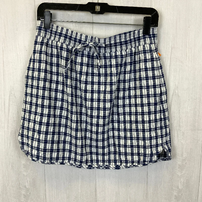 women's figure-flattering business skirtsSkirt Mini & Short By Madewell In Blue & White, Size: M