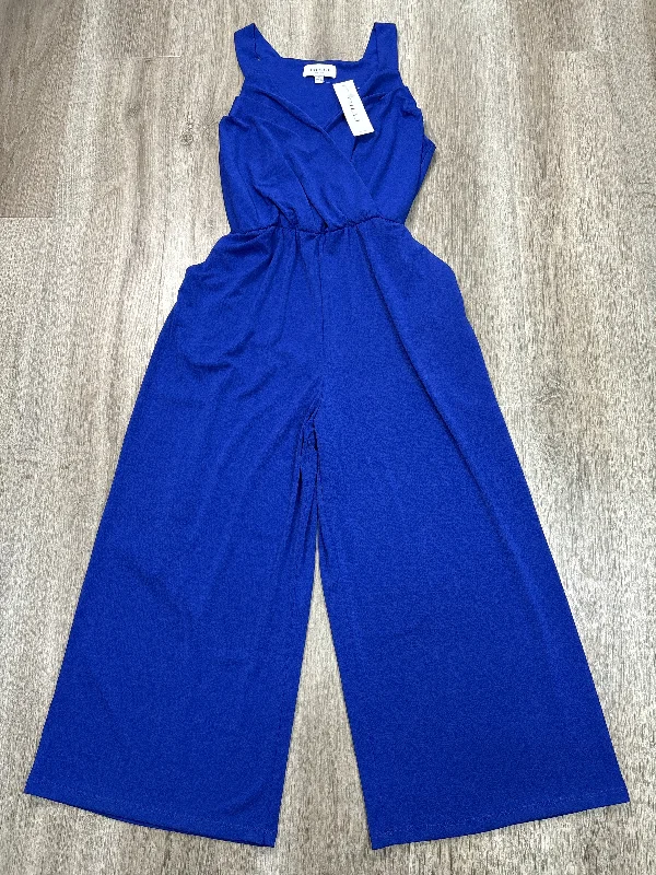 women's jumpsuits with solid colorsJumpsuit By Gilli In Blue, Size: M