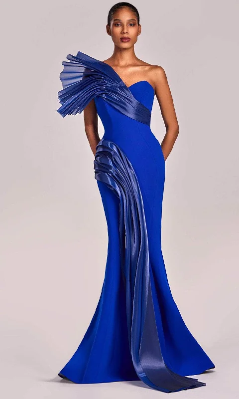 women's beach dressesMNM Couture G1808 - Draped Organza Mermaid Evening Gown