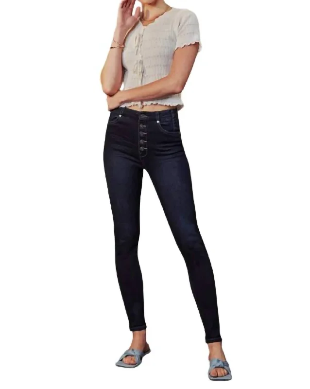 women's denim jeans for a glamorous eveningKalista High Rise Super Skinny Jean In Dark Wash