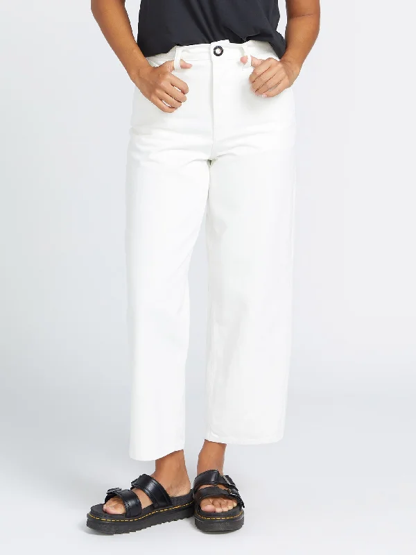 women's denim jeans with leather back pocketsWeellow Jeans - STAR WHITE