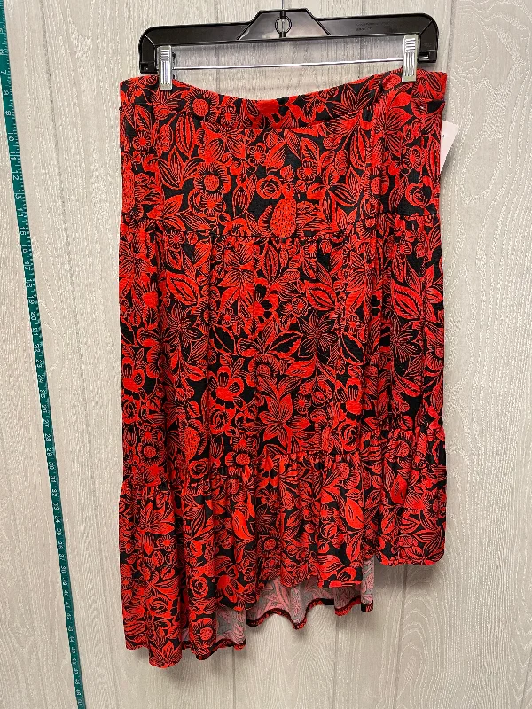 women's handmade casual skirtsSkirt Midi By Cato In Black & Red, Size: 12