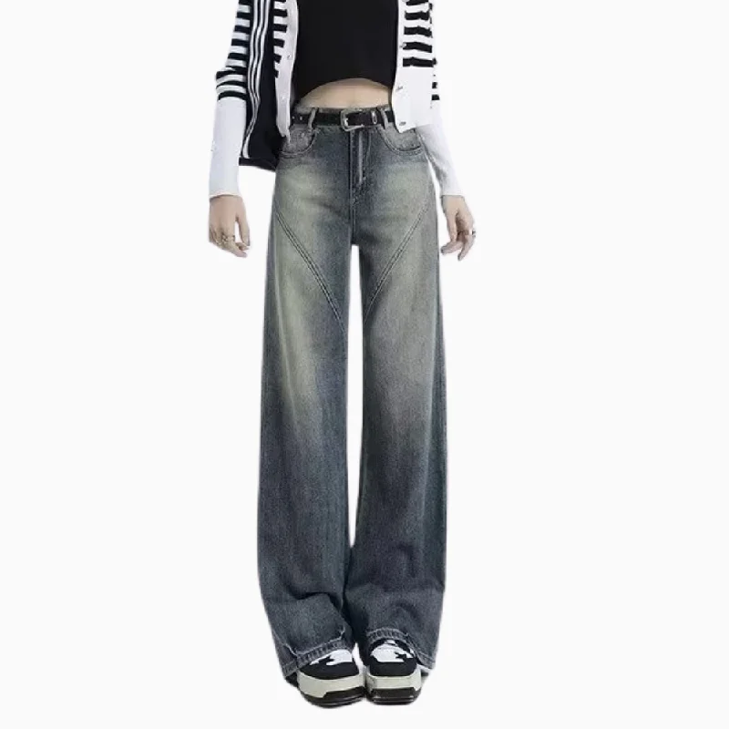 women's cropped denim jeansWomen's Versatile Distressed Denim