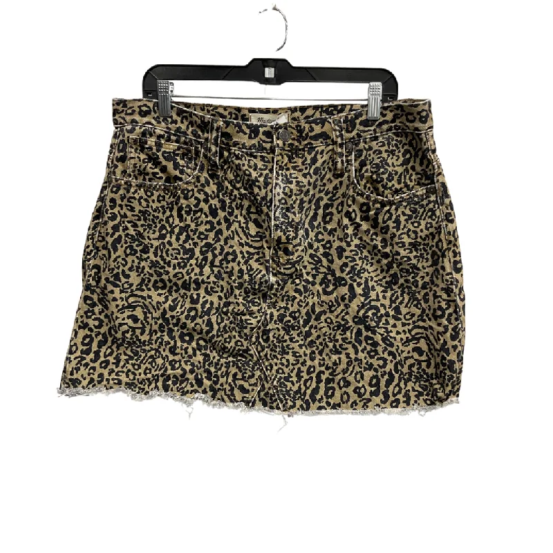 women's button-down skirtsSkirt Mini & Short By Madewell In Leopard Print, Size: 16