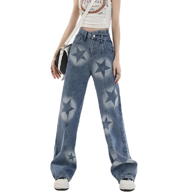 women's low-rise denim jeansWomen's Urban Star Design Washed Jeans