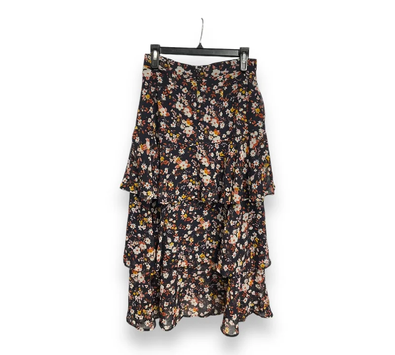 women's velvet skirtsSkirt Maxi By Ann Taylor In Floral Print, Size: 4p