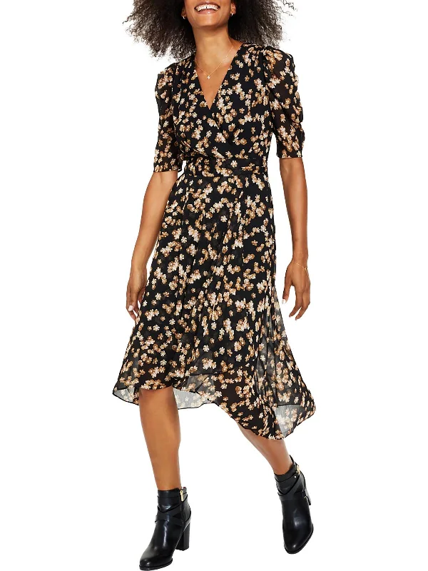 women's ethical fashion dressesWomens Chiffon Floral Midi Dress