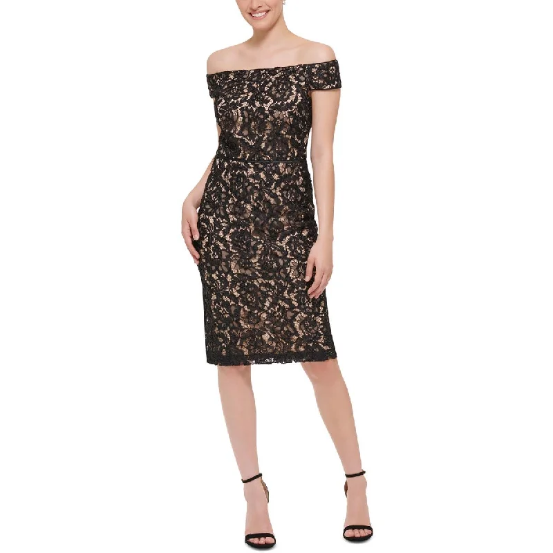 women's maxi dressesPetites Womens Lace Mini Cocktail and Party Dress