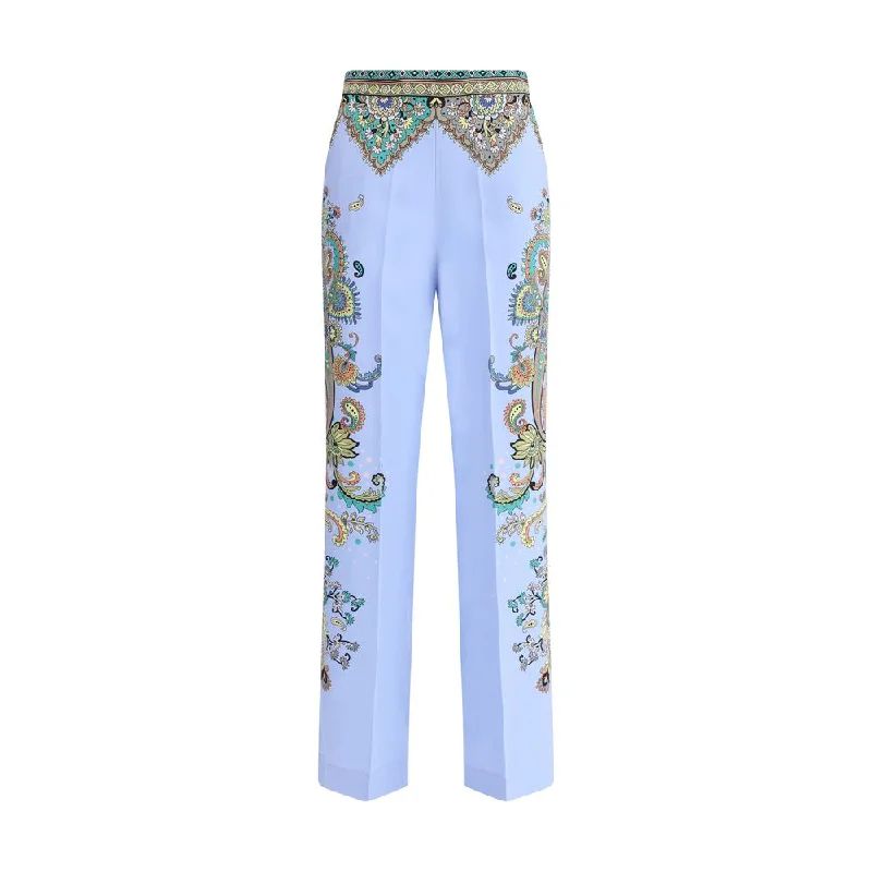 women's denim jeans for apple-shaped bodiesEtro Floral Print Women's Pants