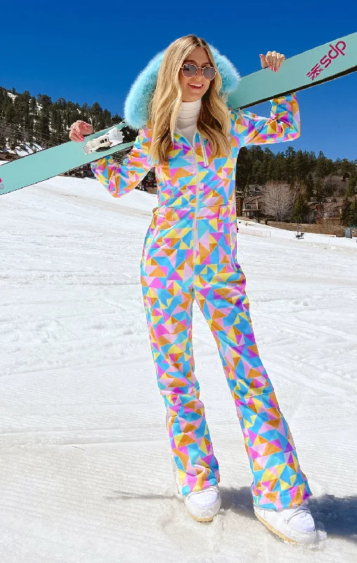 women's glam jumpsuitsSnow Bunny Ski Suit ~ Triangle Geo